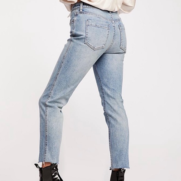Free People CRVY High-Rise Vintage Straight Jeans - Picture 1 of 10
